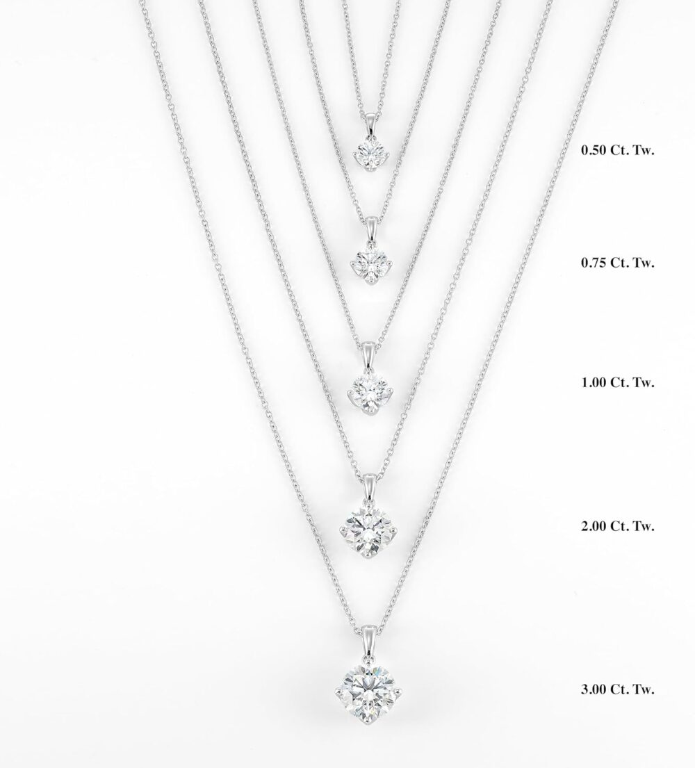 IGI Certified 1/4 to 4 Carat Round Brilliant Cut Lab Grown Diamond Solitaire Pendant Necklace for Women I 14k Gold Necklace (G-H, VS1-VS2, cttw) Adjustable 16 to 18 Inch Chain - Image 3