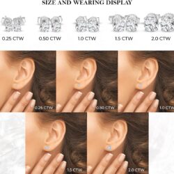 Certified Lab Grown Diamond Earrings- 1/4-3 Carat Lab Diamond Earrings in 14K Gold, Premium Collection Lab Created Diamonds - Diamond Stud Earrings for Women - Diamond Earrings Men - Image 5