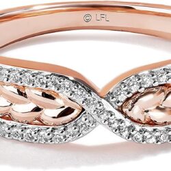 Jewelili Star Wars™ Fine Jewelry Galactic Royalty Women's Ring 1/10 Ct.Tw. White Diamonds 10K Rose Gold - Image 2