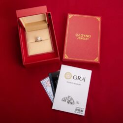 Solid 14K White Gold/Yellow Gold 4.14CTTW (3CT Center Stone) Moissanite Bridal Ring Set, Real Gold | D Color and Flawless Moissanite | Wedding Anniversary Ring Set - Image 6