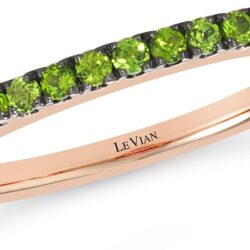 Gemstone Stackable Band Ring for Women in 14k Gold Anniversary Promise Wedding Band Ring Size 6 to 8 by LeVian - Image 3