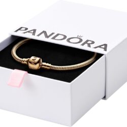 PANDORA Moments Barrel Clasp Snake Chain Bracelet - Bracelet for Women - Gift for Her