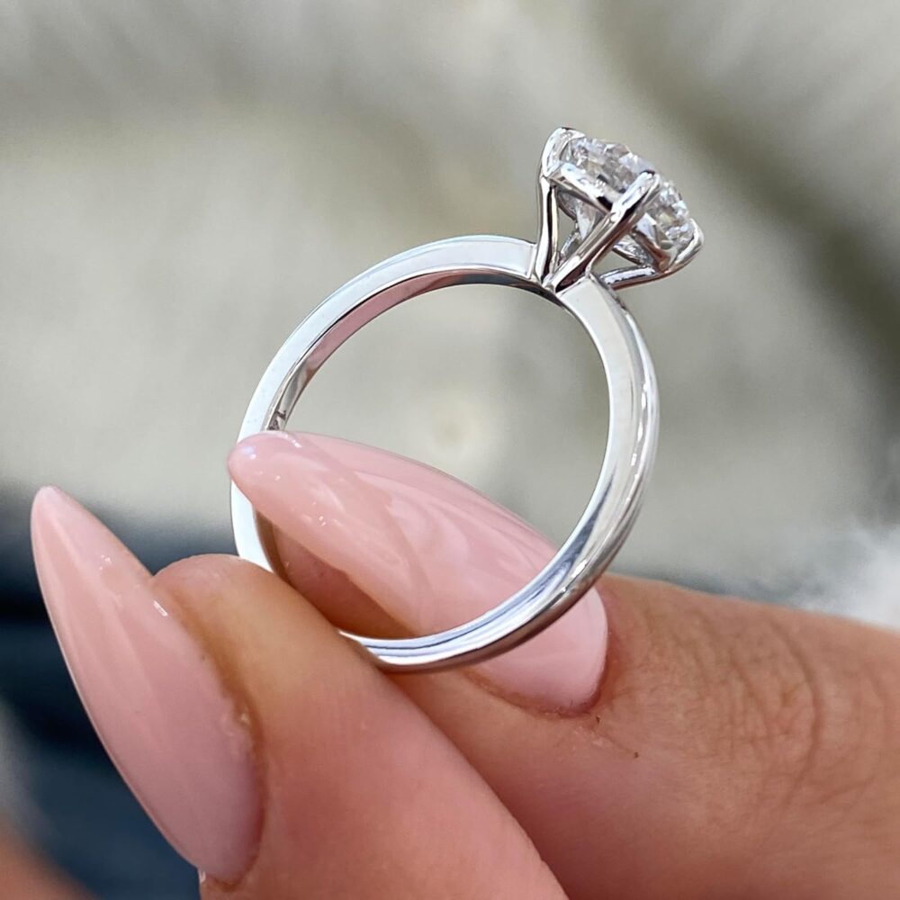 IGI Certified 1.00 to 2.00 Carat E/VS1 Lab Grown Diamond Solitaire Engagement Ring for Women - 14k White Gold Promise Ring for Her - 4-Prong Setting Anniversary Ring Size 4.5 to 11 - Image 5