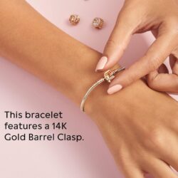 PANDORA Moments Barrel Clasp Snake Chain Bracelet - Bracelet for Women - Gift for Her - Image 5