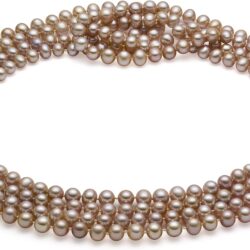 HinsonGayle AAA Handpicked Naturally Pink Freshwater Cultured Pearl Rope Necklace 82 inch Strand - Image 5
