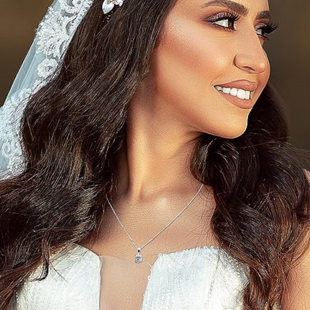 1/2 to 3 Carat Solitaire Diamond Necklaces for Women | Round Cut Lab Grown Diamond | 14K White Gold Pendant | Fine Jewelry for Her | Timeless Design | Gift Box Included - Image 3