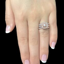 2 Carat Diamond Engagement Ring - 14 Karat Rose Gold Ring for Women Diamond Anniversary Promise Band Made in USA - Image 4
