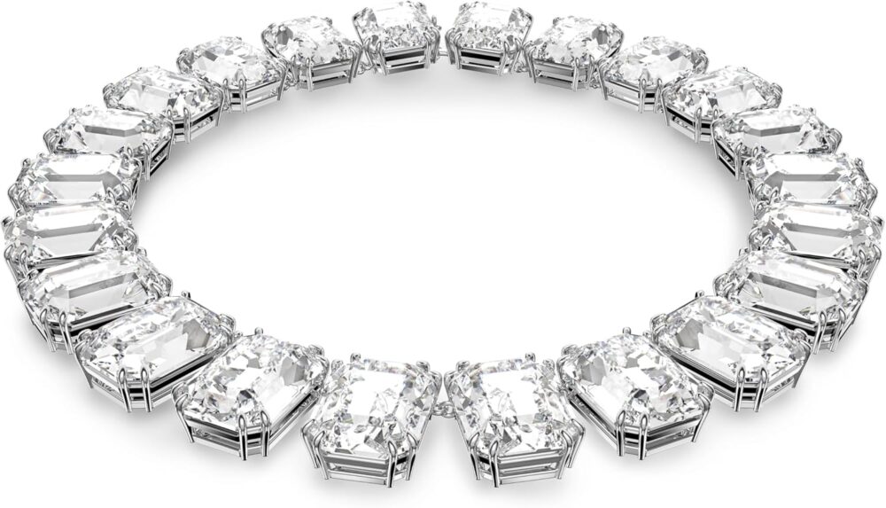 Swarovski Millenia Necklace & Earrings Collection, Clear Octagon Cut Crystal, Rhodium Finish (Extender Sold Separately)