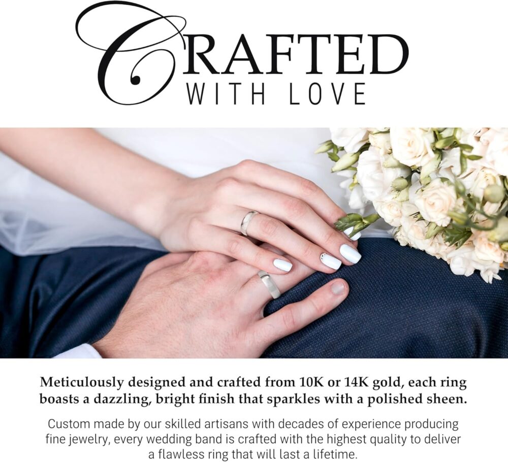 5mm Solid Gold Wedding Bands for Women or Men, 10k or 14k Gold Rings, Mens Wedding Ring with Supreme Comfort Fit, Premium Collection of Gold Ring for Men and Women - Image 4