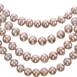 HinsonGayle AAA Handpicked Naturally Pink Freshwater Cultured Pearl Rope Necklace 82 inch Strand - Image 2