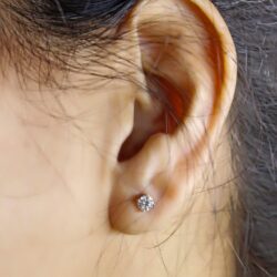 IGI Certified Stud Earrings 1/2 Carat (ctw) H-I Color Round Cut White Diamond 4-Prong Solitaire Stud Earrings For Women In 14k Gold (Clarity: SI2-I1, 0.50cttw) - Image 5