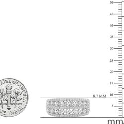 Dazzlingrock Collection 1.15 Carat Round Natural White Diamond Womens Anniversary Stackable Wedding Band in 18K Solid Gold - Image 3