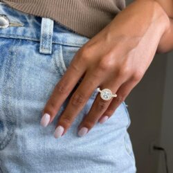 1/2 Carat Lab Grown Diamond and 2 Carat Moissanite Engagement Ring for Women in 14k White/Yellow/Rose Gold (D-E, VS, cttw) Wedding Ring Size 5.5 to 8 (10) - Image 4
