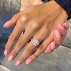 1/2 Carat Lab Grown Diamond and 2 Carat Moissanite Engagement Ring for Women in 14k White/Yellow/Rose Gold (D-E, VS, cttw) Wedding Ring Size 5.5 to 8 (10) - Image 2