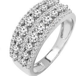 Dazzlingrock Collection 1.15 Carat Round Natural White Diamond Womens Anniversary Stackable Wedding Band in 18K Solid Gold