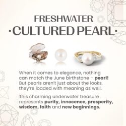Angara Freshwater Pearl Pendant Necklace with Diamonds in Sterling Silver, 14K Solid Gold | June Birthstone, Birthday, Engagement, Anniversary, Wedding Jewelry Gift for Women - Image 6