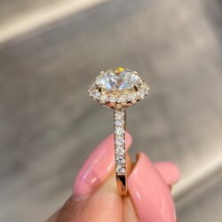 1/2 Carat Lab Grown Diamond and 2 Carat Moissanite Engagement Ring for Women in 14k White/Yellow/Rose Gold (D-E, VS, cttw) Wedding Ring Size 5.5 to 8 (10) - Image 7