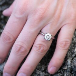 1/2 Carat - 5 Carat Lab Grown Diamond 4 Prong Solitaire Ring | 14K White Gold Engagement Anniversary Wedding Band Ring for Women | E-F Color and VS1 Clarity - Image 5