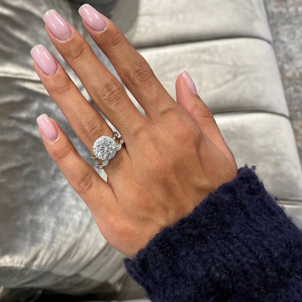 3/4 Carat Lab Grown Diamond and 3 Carat Moissanite Wedding Band Ring Set for Women in 14k White or Yellow Gold Anniversary Promise Ring - Image 2