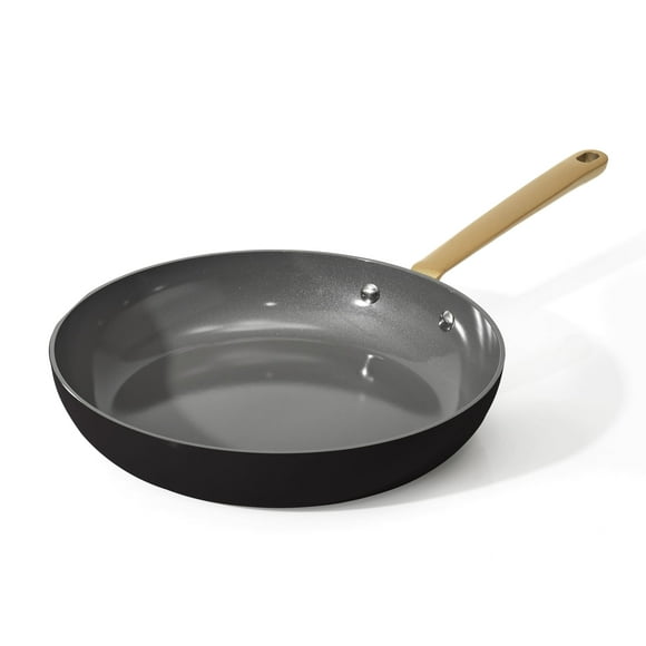 Beautiful 10 inch Ceramic Non-Stick Fry Pan, Black Sesame by Drew Barrymore