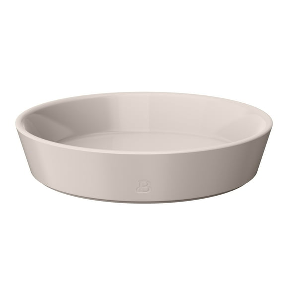 Beautiful 9 Stoneware Pie Dish, Porcini Taupe by Drew Barrymore