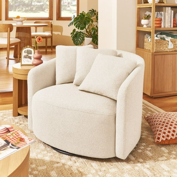 Beautiful Drew Chair by Drew Barrymore, Cream Boucle