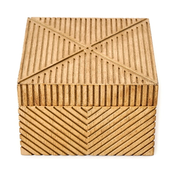 Beautiful Medium Decorative Wooden Box by Drew Barrymore 3.75" X 5.75"