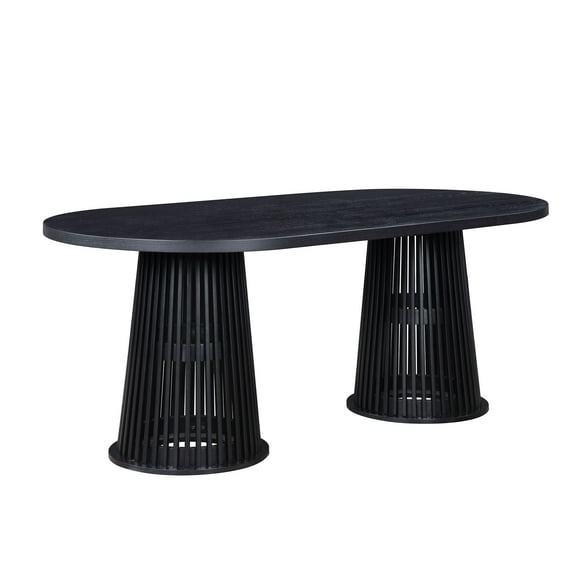 Beautiful by Drew Oval Dining Table, Rich Black