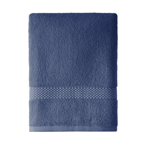 Beautiful Dobby Bath Towel, 56" x 30", Smokey Blue by Drew Barrymore